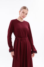 MissWhence 38823 Knitted Dress Burgundy