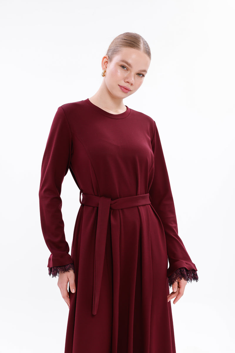 MissWhence 38823 Knitted Dress Burgundy