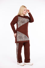 ADN Leopard Cotton Set Brown