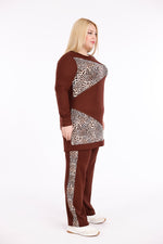 ADN Leopard Cotton Set Brown