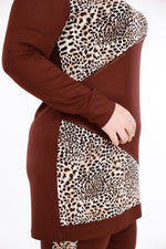 ADN Leopard Cotton Set Brown