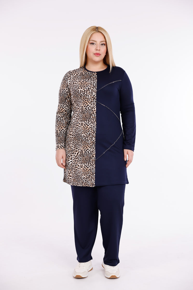 ADN Tiger Cotton Set Navy Blue