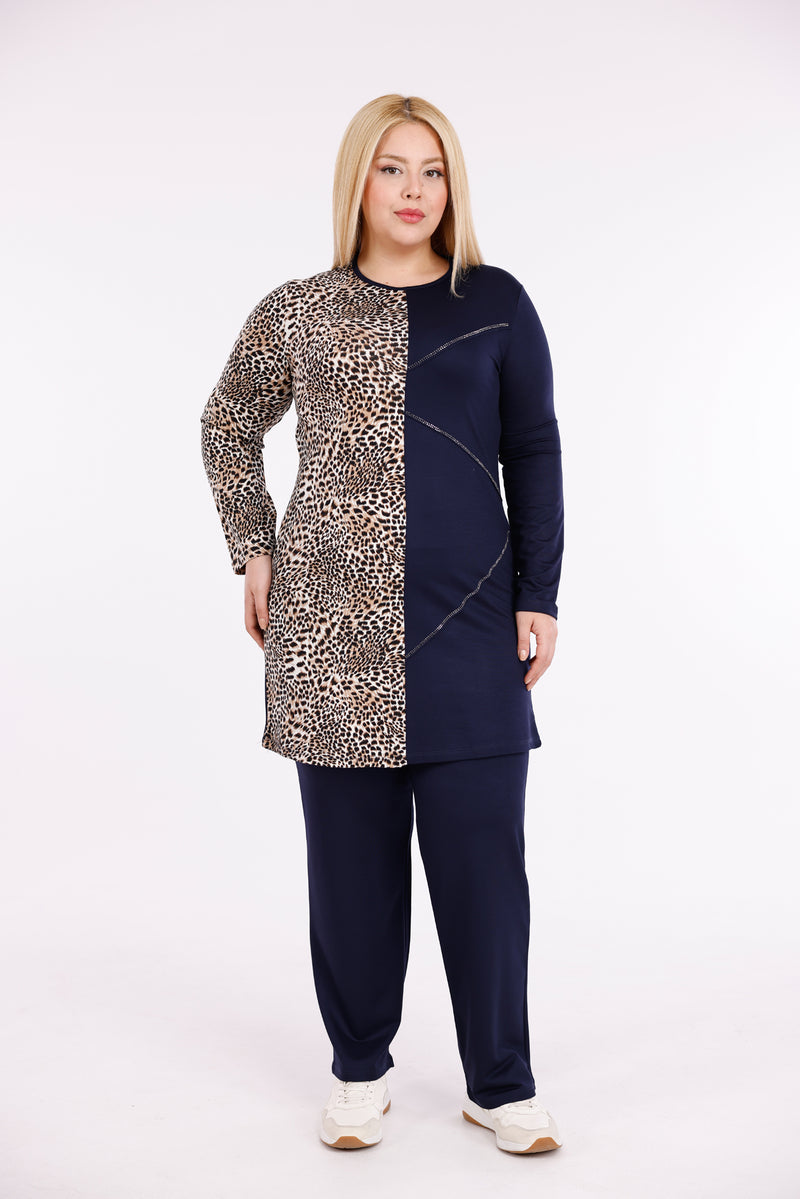ADN Tiger Cotton Set Navy Blue
