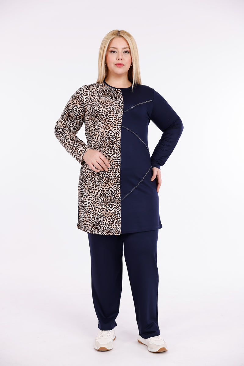 ADN Tiger Cotton Set Navy Blue