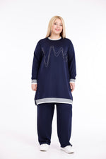 ADN Stena Cotton Set Navy Blue