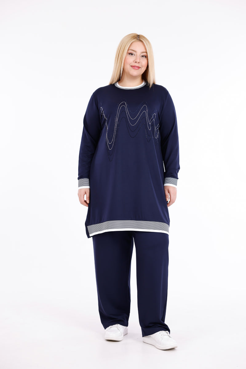 ADN Stena Cotton Set Navy Blue