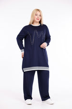 ADN Stena Cotton Set Navy Blue