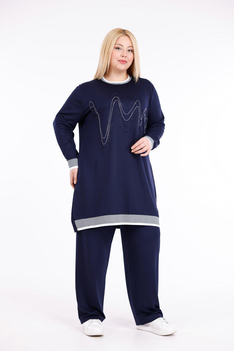 ADN Stena Cotton Set Navy Blue