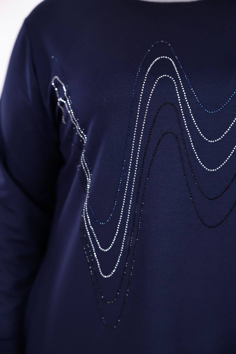 ADN Stena Cotton Set Navy Blue