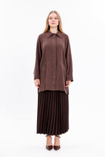 INVEE Pleated Skirt Brown