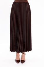 INVEE Pleated Skirt Brown