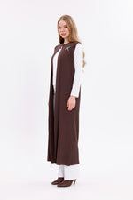 NLW Rep Knitted Vest Brown