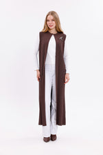 NLW Rep Knitted Vest Brown