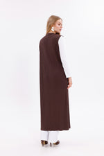 NLW Rep Knitted Vest Brown