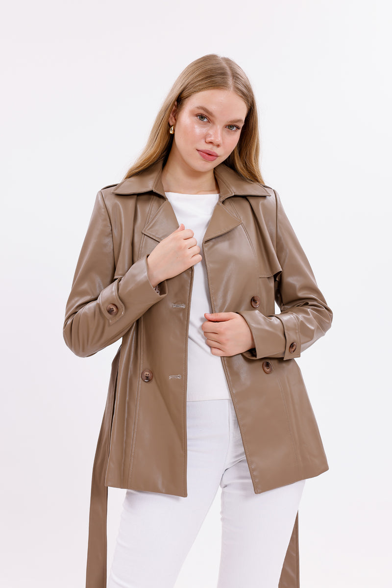 GLX Faux Leader Jacket Mink