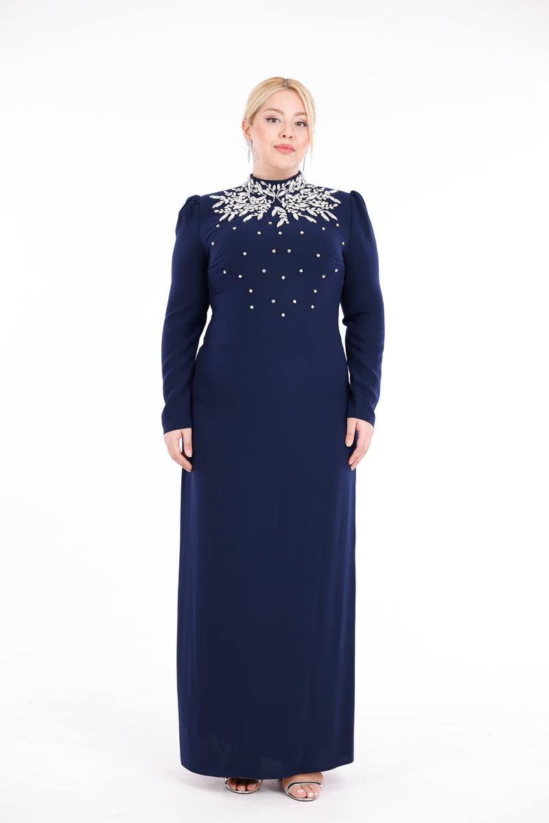 T&Y Agnes Special Occasion Dress Navy Blue
