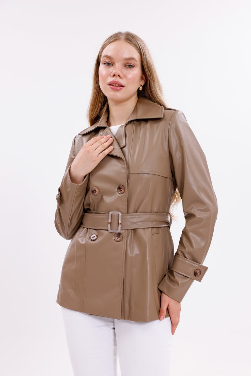 GLX Faux Leader Jacket Mink