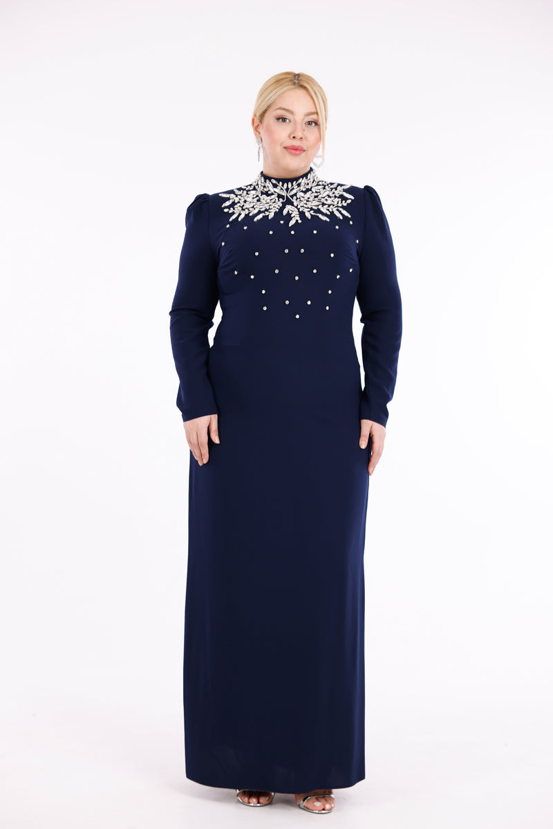 T&Y Agnes Special Occasion Dress Navy Blue