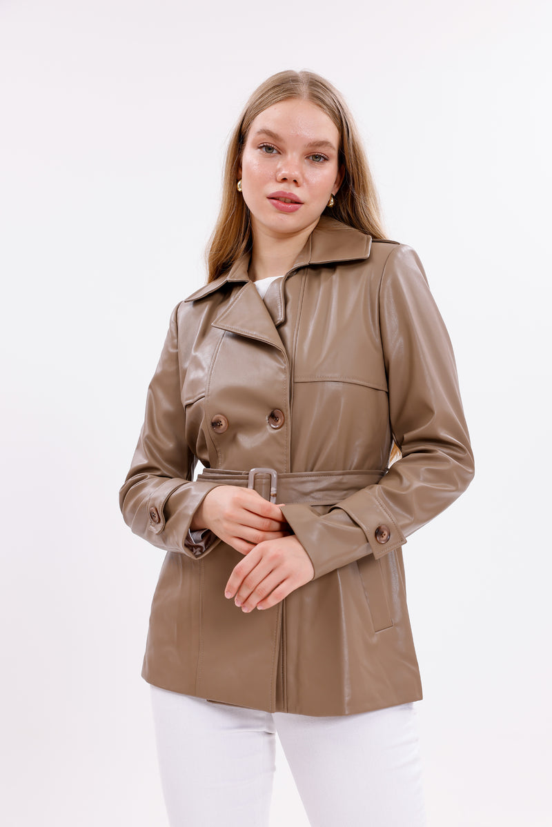GLX Faux Leader Jacket Mink