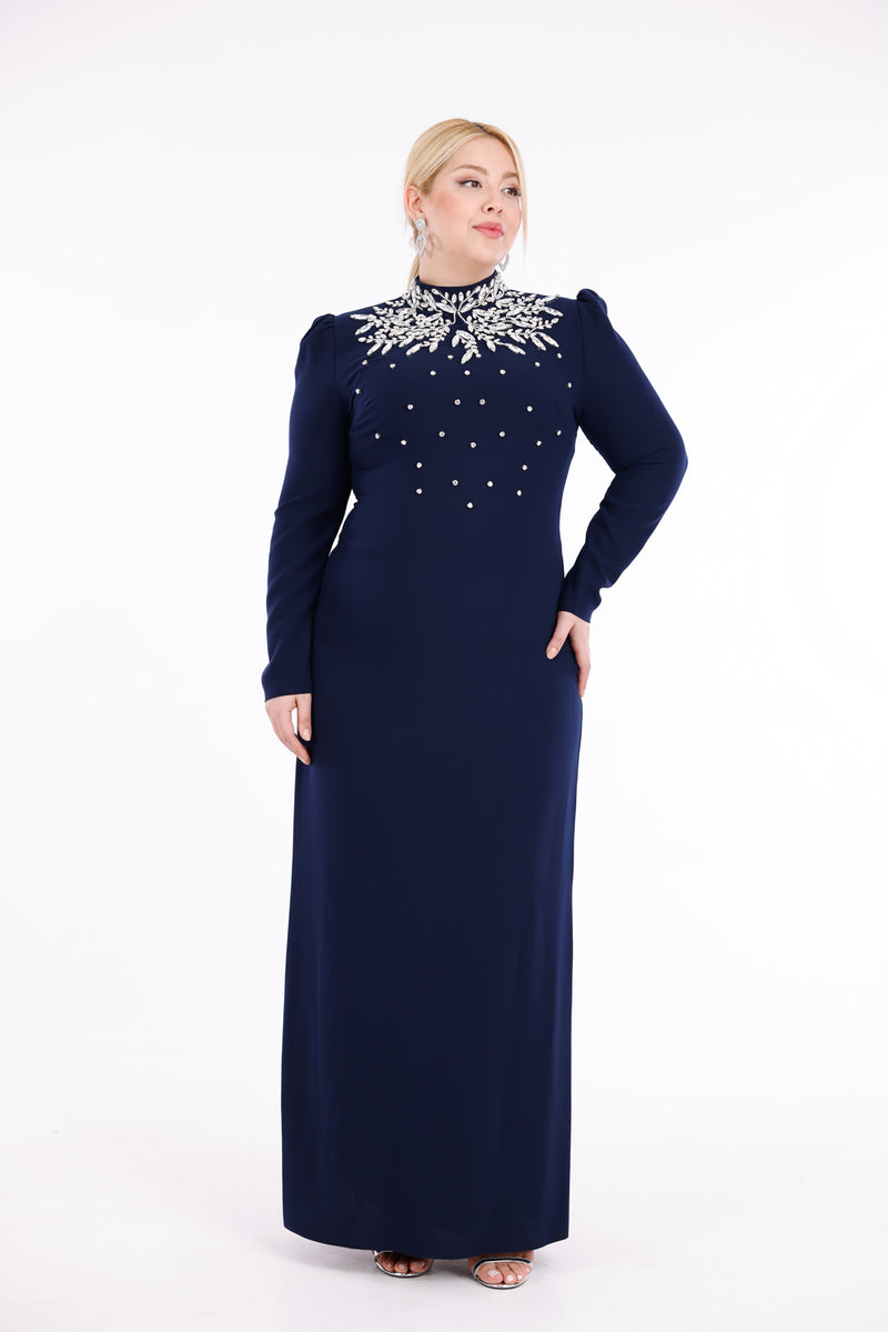 T&Y Agnes Special Occasion Dress Navy Blue