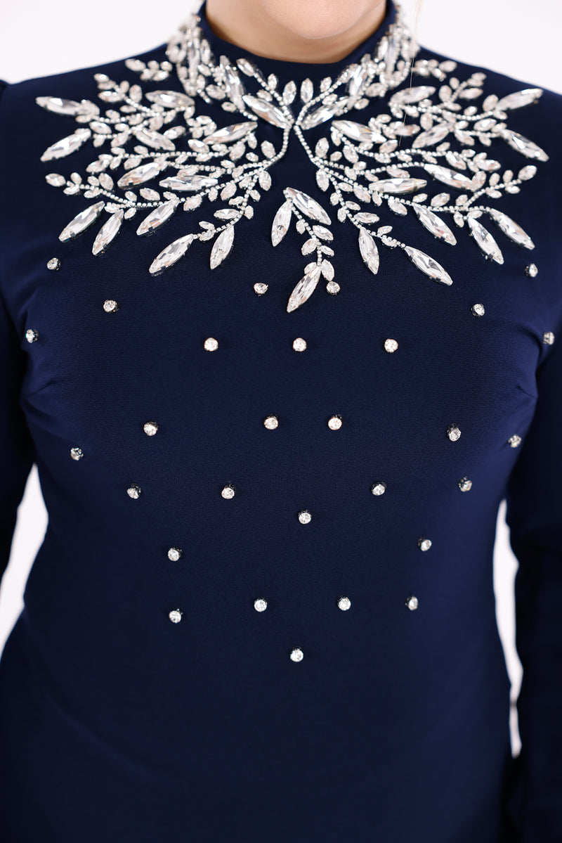 T&Y Agnes Special Occasion Dress Navy Blue