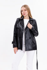 GLX Faux Leader Jacket Black