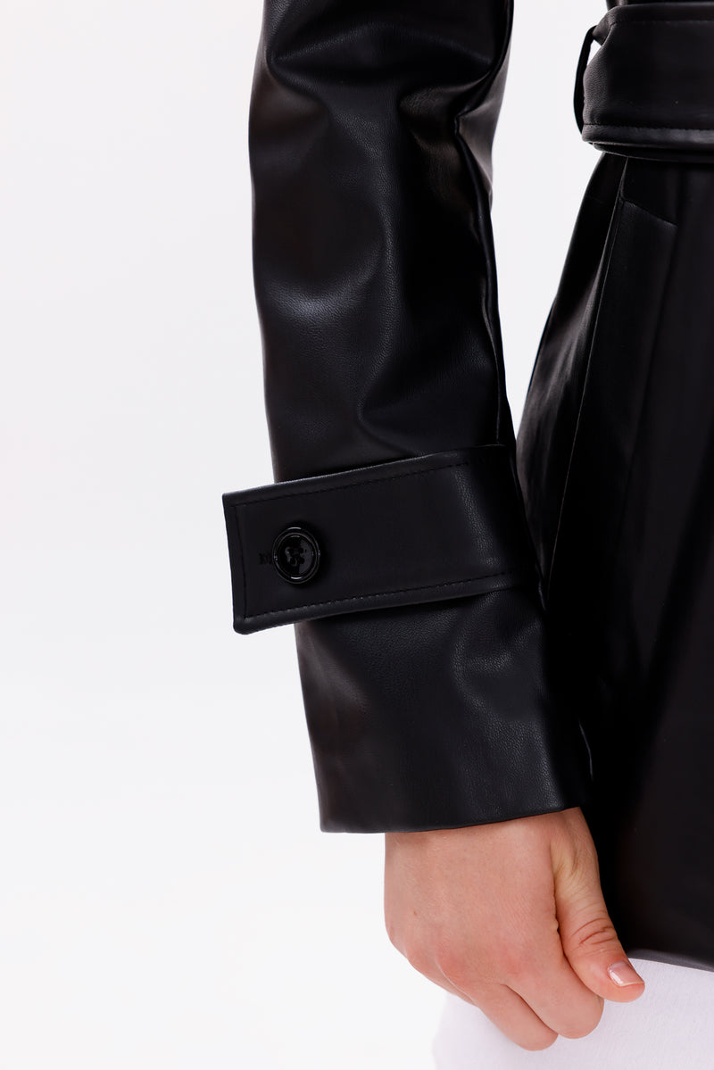 GLX Faux Leader Jacket Black