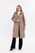 GLX Button Dtld Trenchcoat Mink