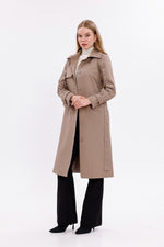 GLX Button Dtld Trenchcoat Mink