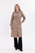 GLX Button Dtld Trenchcoat Mink