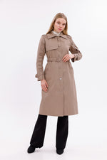 GLX Button Dtld Trenchcoat Mink