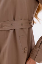 GLX Button Dtld Trenchcoat Mink