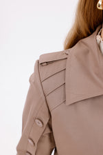 GLX Button Dtld Trenchcoat Mink