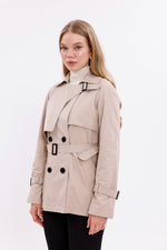 GLX Short Button Trenchcoat Beige