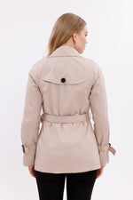 GLX Short Button Trenchcoat Beige