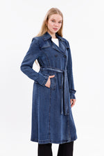 GLX Denim Trenchcoat Navy Blue