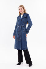 GLX Denim Trenchcoat Navy Blue