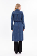 GLX Denim Trenchcoat Navy Blue