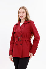 GLX Short Trenchcoat Burgundy