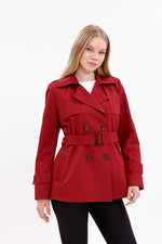 GLX Short Trenchcoat Burgundy