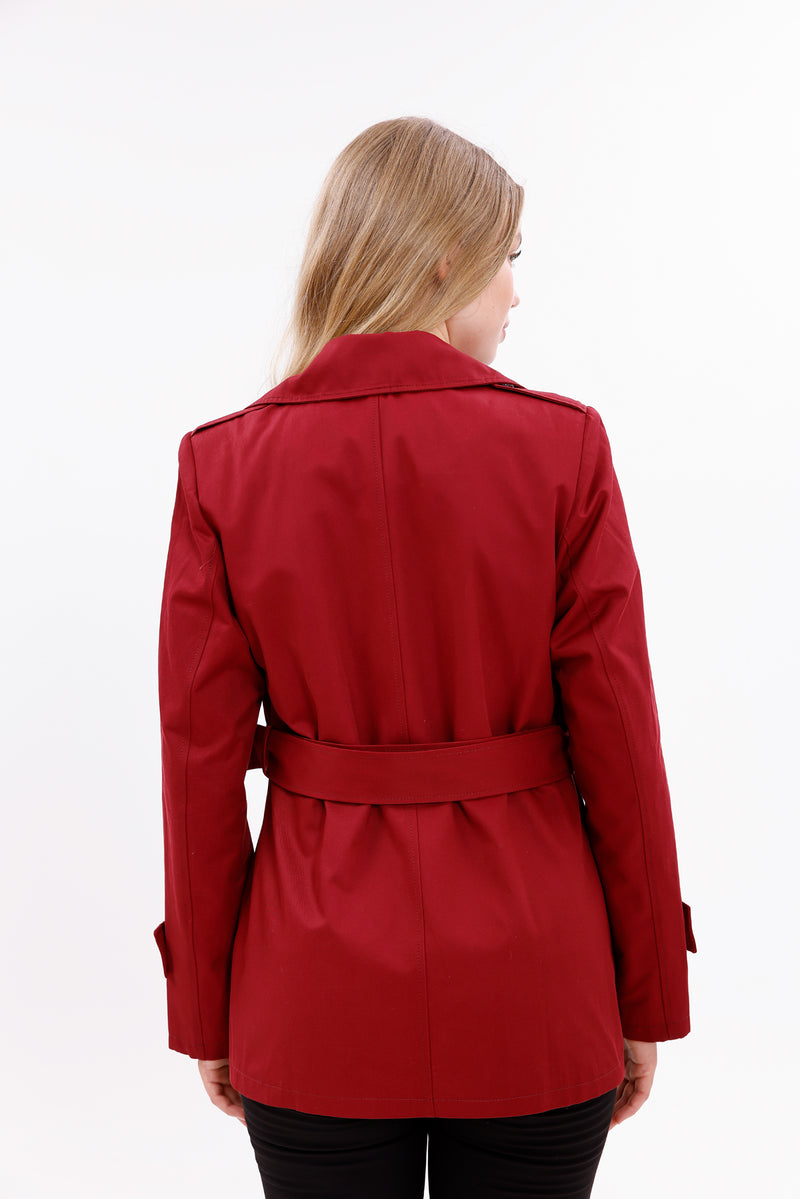GLX Short Trenchcoat Burgundy