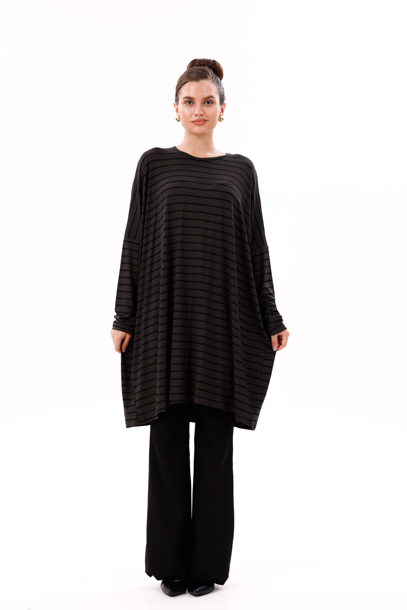 AFL Striped Tunic Khaki