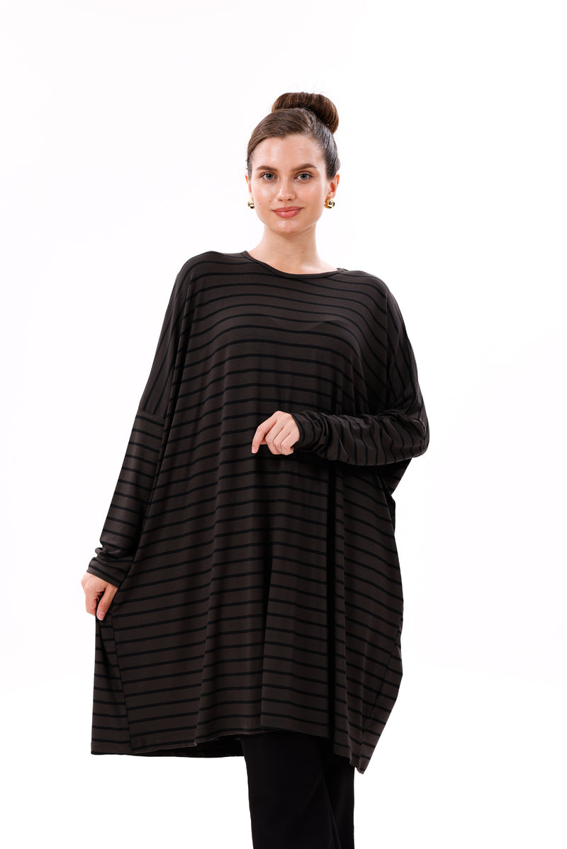 AFL Striped Tunic Khaki