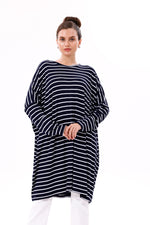 AFL Striped Tunic Navy Blue