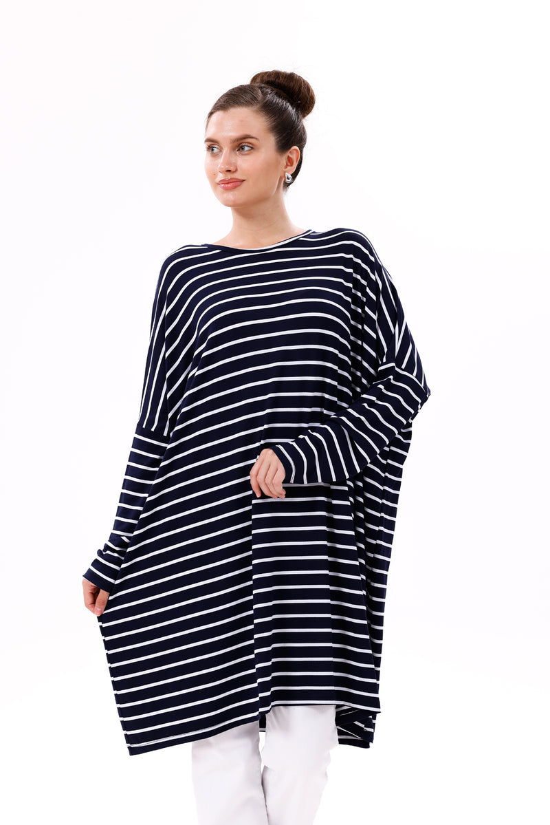 AFL Striped Tunic Navy Blue
