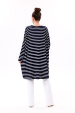 AFL Striped Tunic Navy Blue
