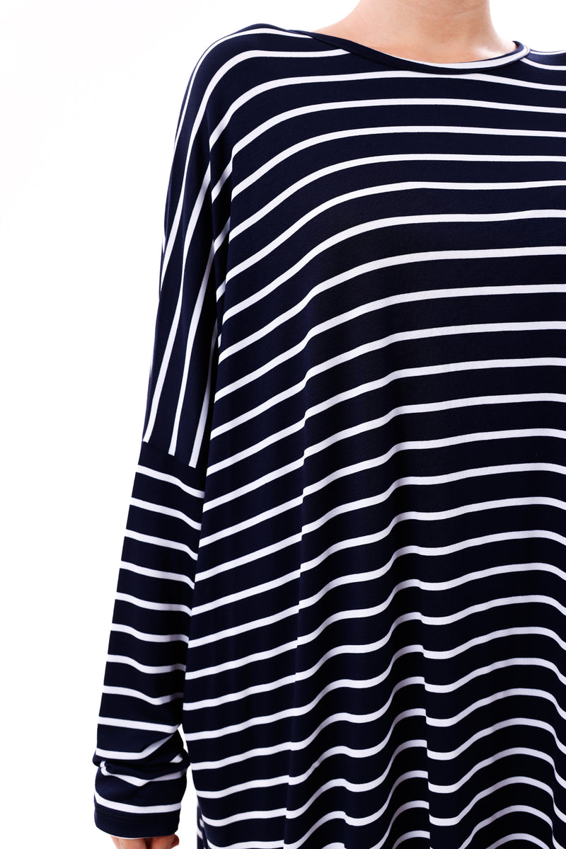 AFL Striped Tunic Navy Blue