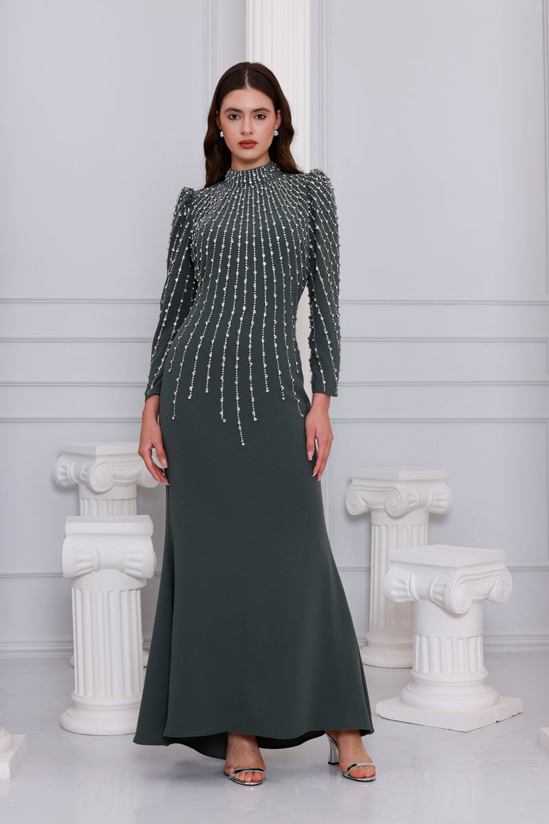 IPC Mehlika Special Occasion Dress Khaki
