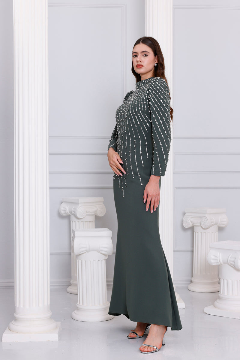 IPC Mehlika Special Occasion Dress Khaki