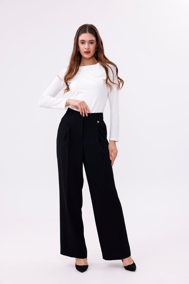 SZ Yandex Pleted Wide Pants Black